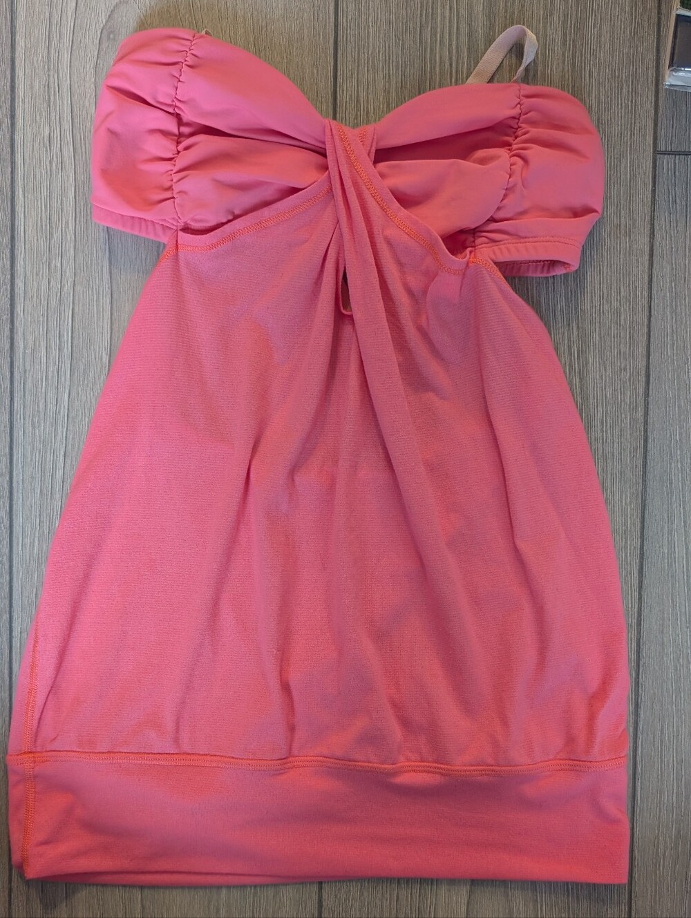 Lululemon Athletica Coral Pink Twist-Back Tank
